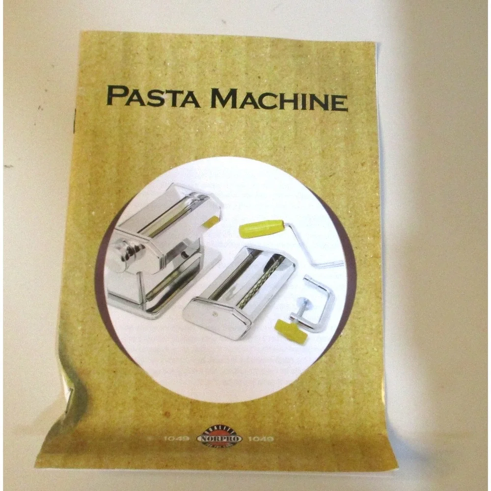 Norpro 1049 Stainless Steel Pasta Machine Manual Roller Cutter Set Used in Box